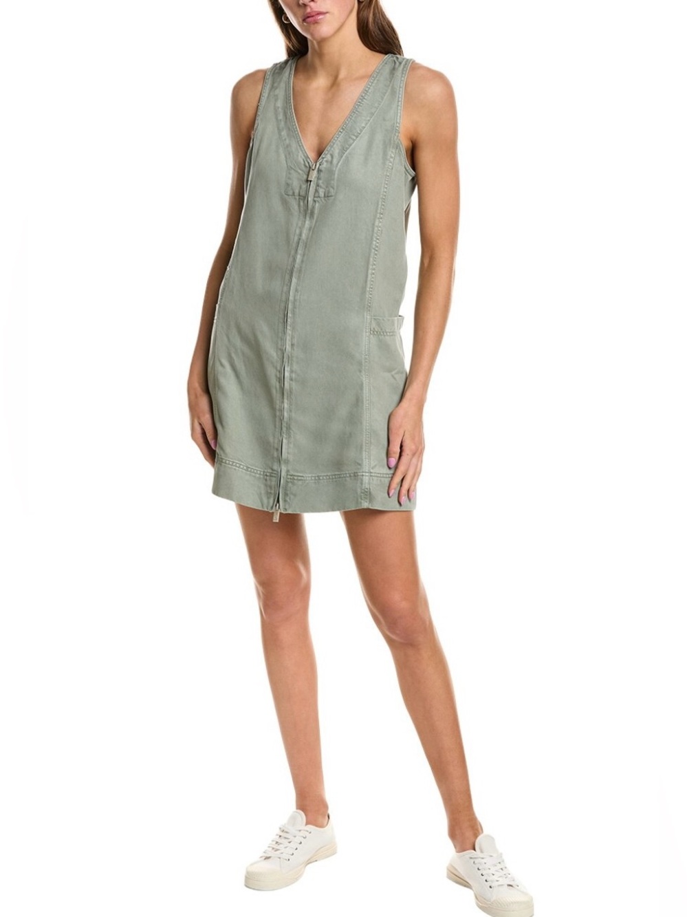 Splendid Lounge Denim Mini Dress in Eucalyptus